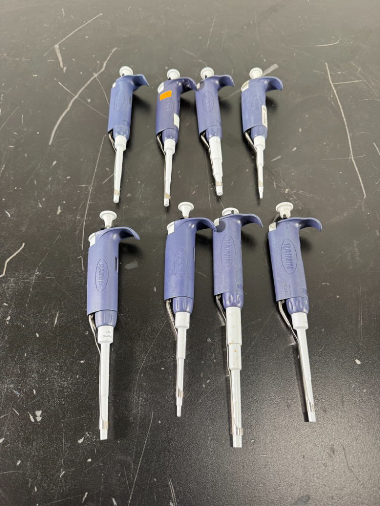 Image of Rainin Pipet Lite Single Channel Pipettes - Quantity 8